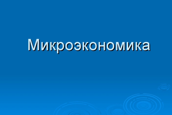 Курсовая работа по микроэкономике